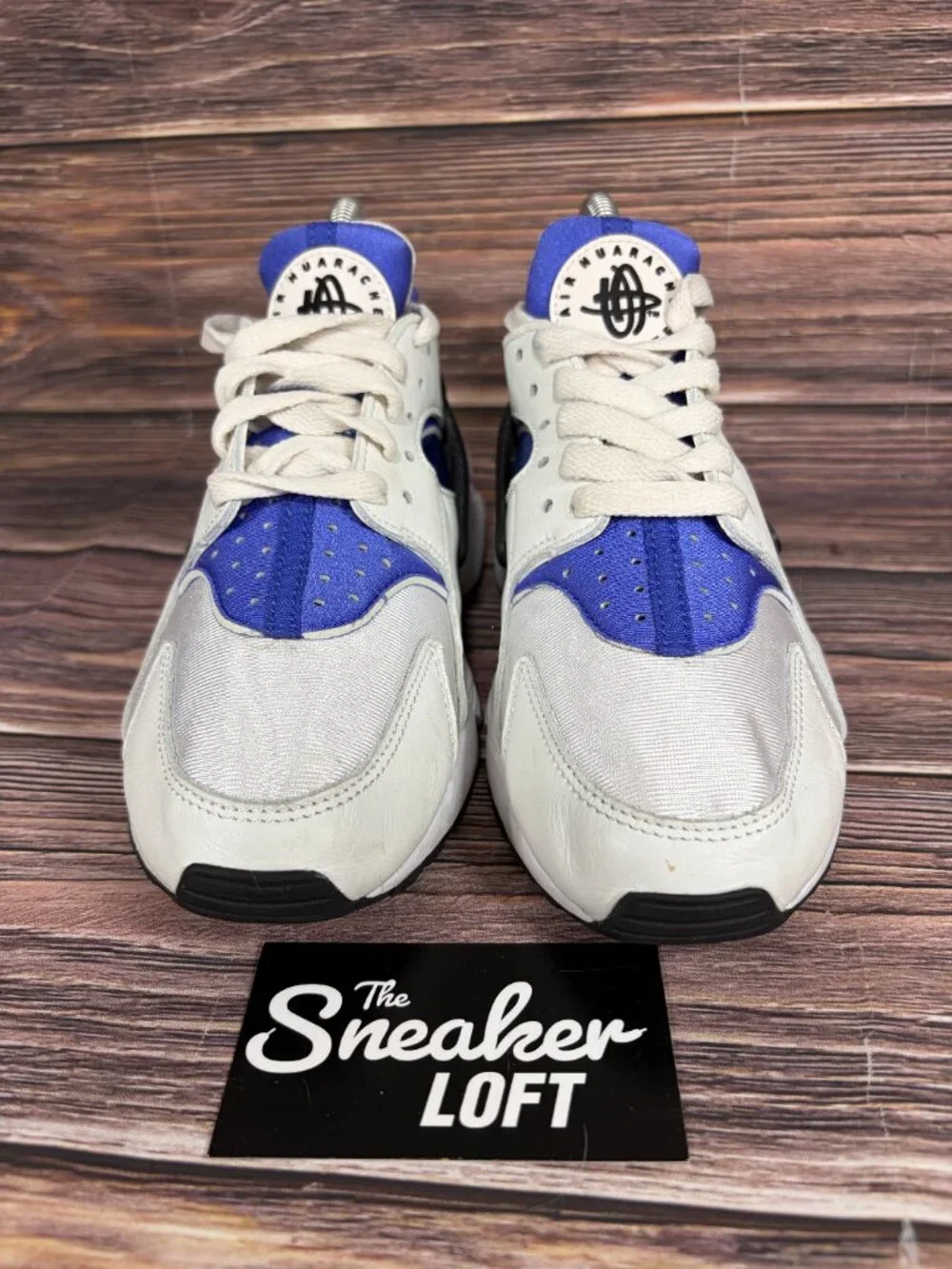 Nike Air Huarache Lapis‎ Women's White Blue Athletic Shoes Size 7.5